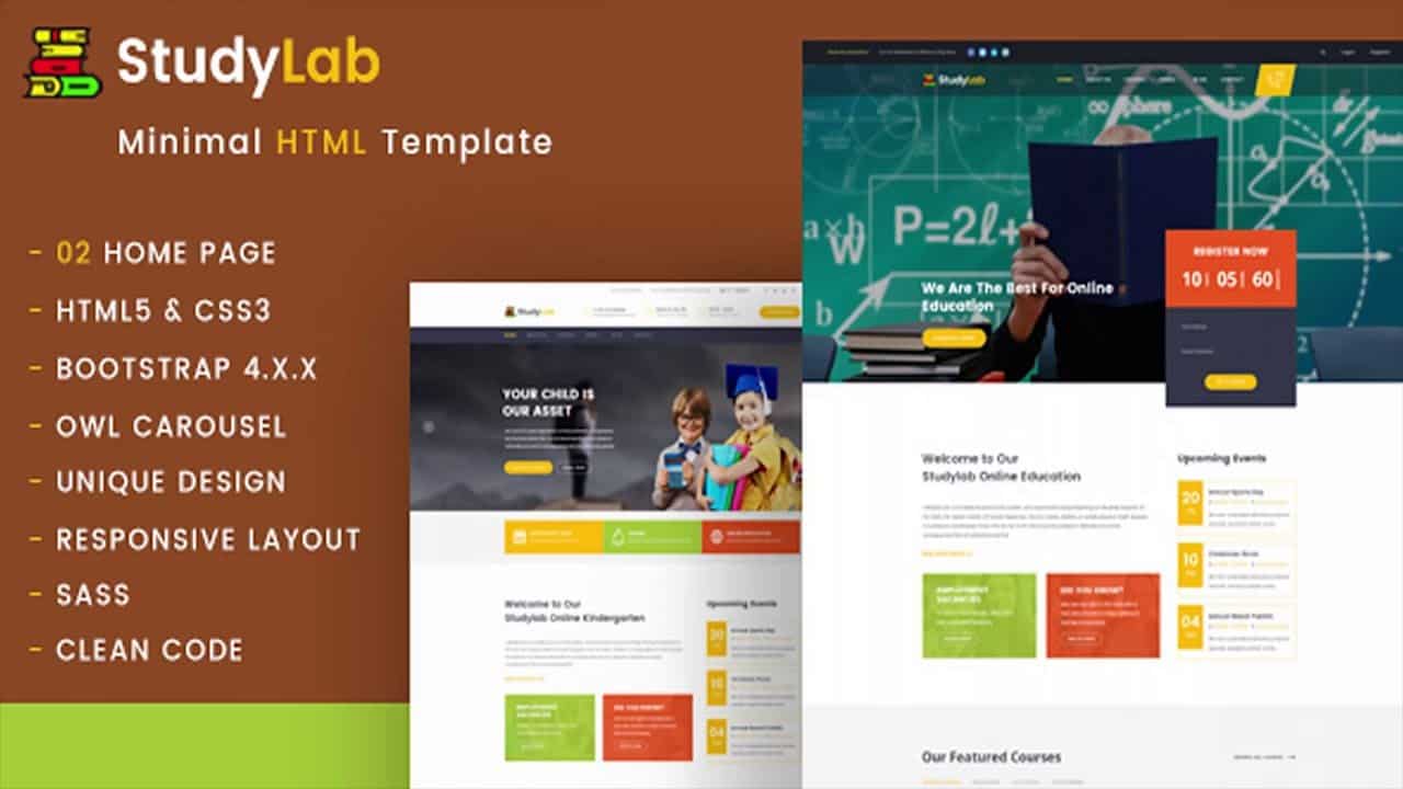 Studylab – Kid & Online Education HTML Template | Themeforest Website Templates and Themes